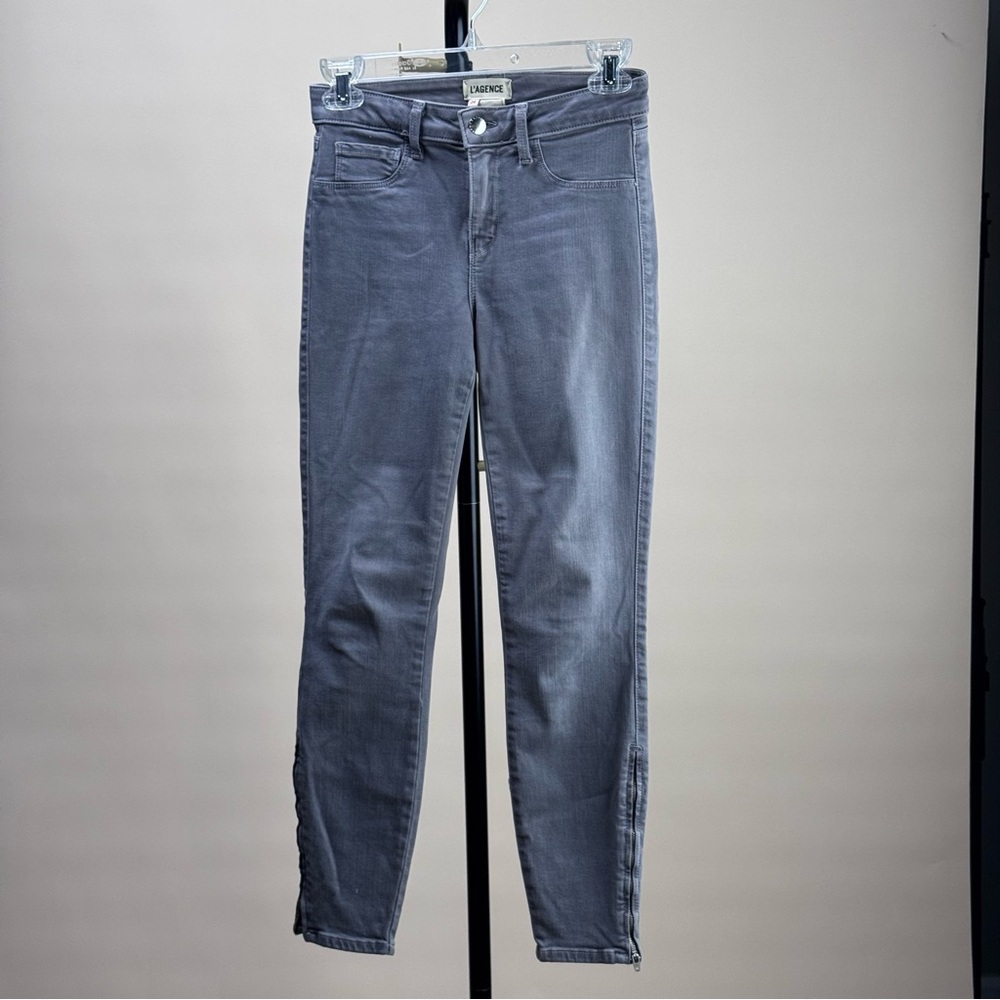 L’AGENCE Skinny Zip Hem Jeans – Size 24